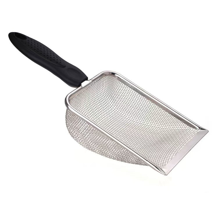 Pala de acero inoxidable para arena para gatos