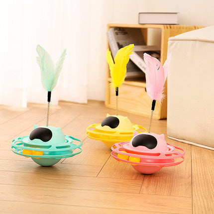 Varita giratoria interactiva para gatos, estimulante