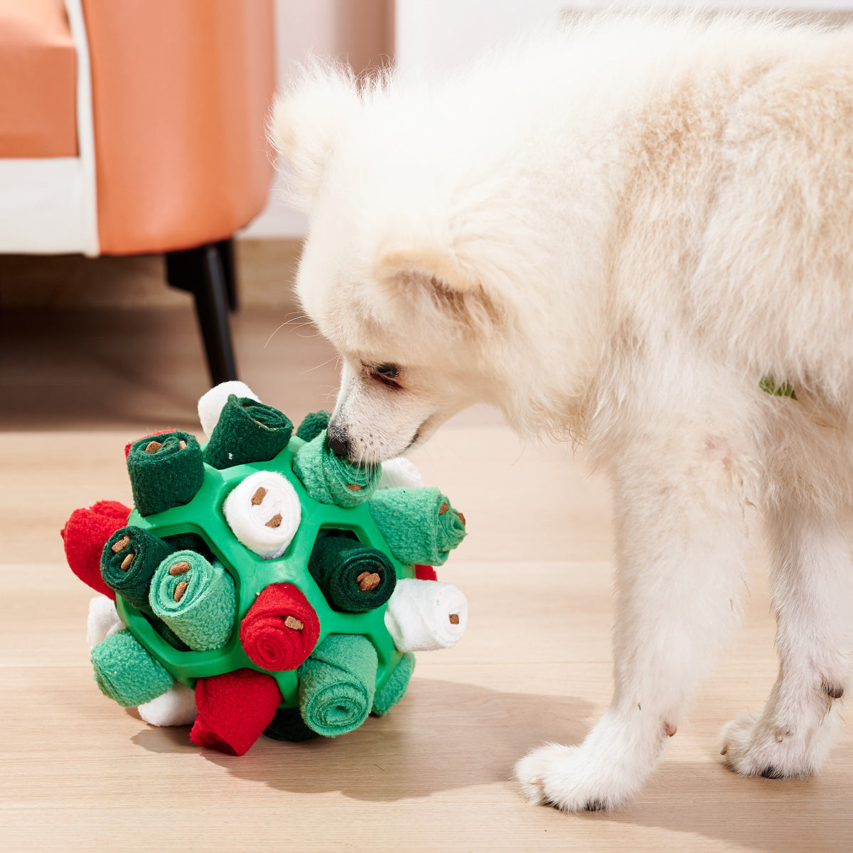 Pelota olfativa interactiva para perros – Juguete de inteligencia plegable, dispensador lento de comida, ideal para entrenamiento y estimulación mental