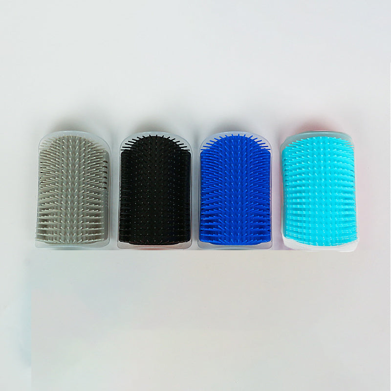 Cepillo de esquina con masajeador suave, ideal para muda de pelo y cepillado diario
