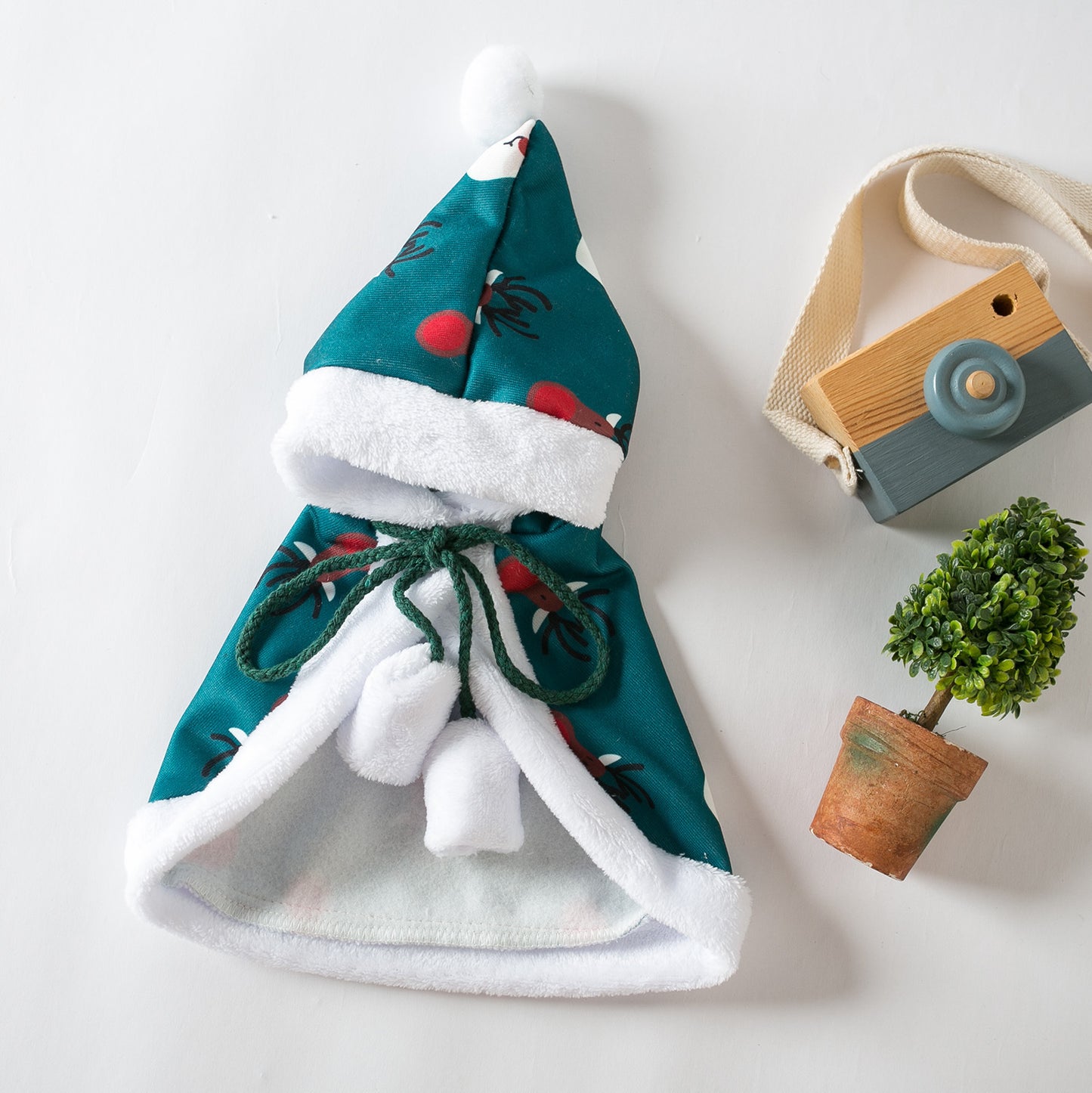 Ropa de Navidad para gatos Caperucita Roja Capa del Cabo