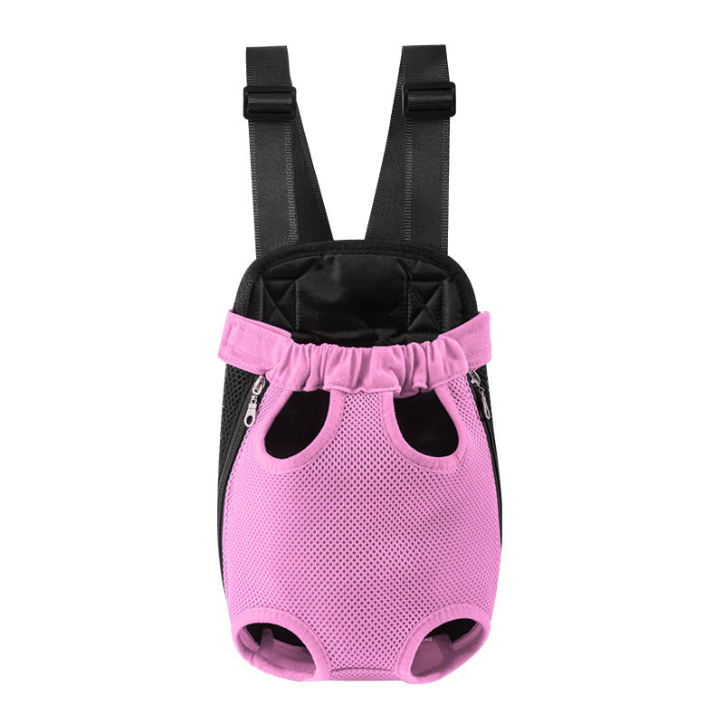 Mochila de transporte para mascotas, bolsa portátil transpirable, transportín frontal ajustable para senderismo, camping, viajes