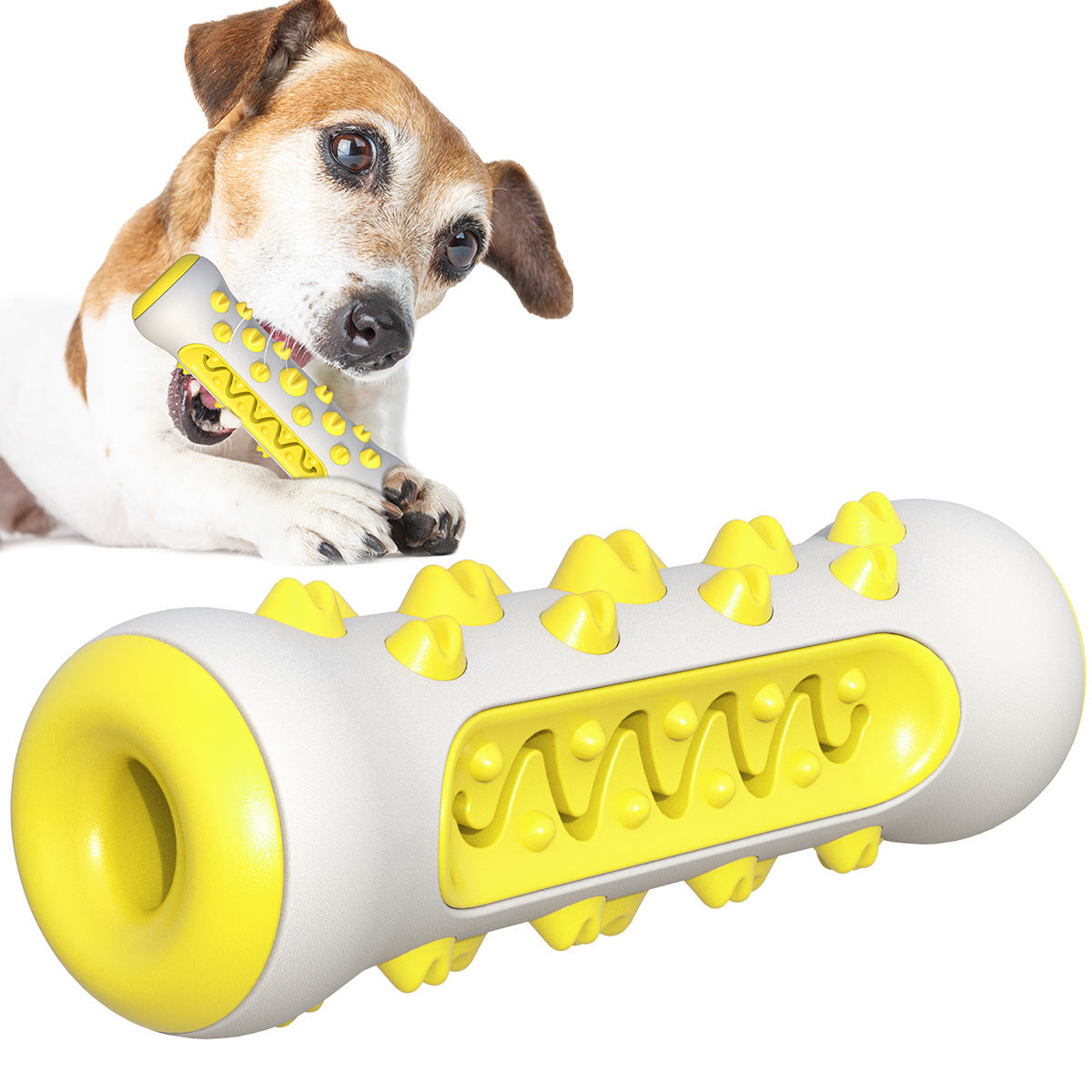 Juguete Cepillo dental masticable para perros – Mordedor de caucho natural para limpieza de dientes y encías