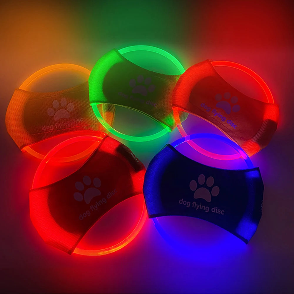Discos voladores para perros Luz luminosa LED Entrenamiento luminoso Juguetes interactivos