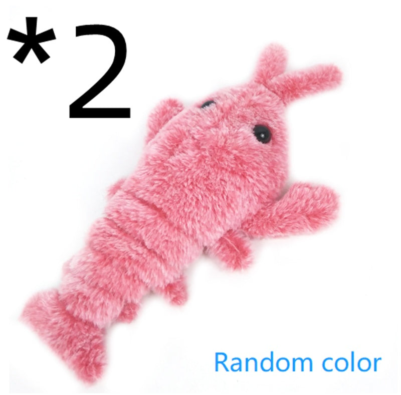 Camarón saltador eléctrico, simulación de carga USB, langosta, gato divertido, peluche, mascotas, juguete