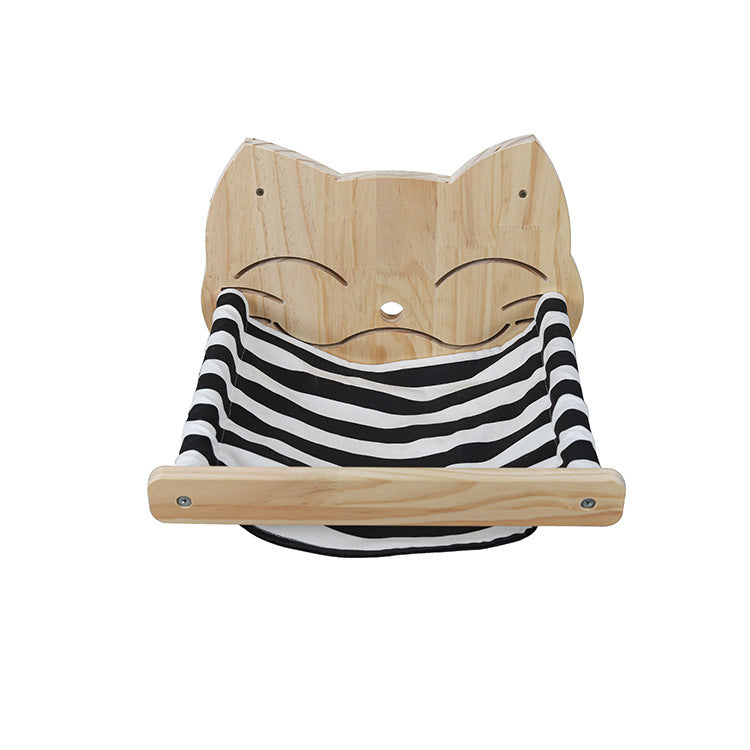 Marco de escalada para gatos de madera de pino Hamaca de pared para gatos Escalera Habitación Espacio Cápsula Juguete para gatos