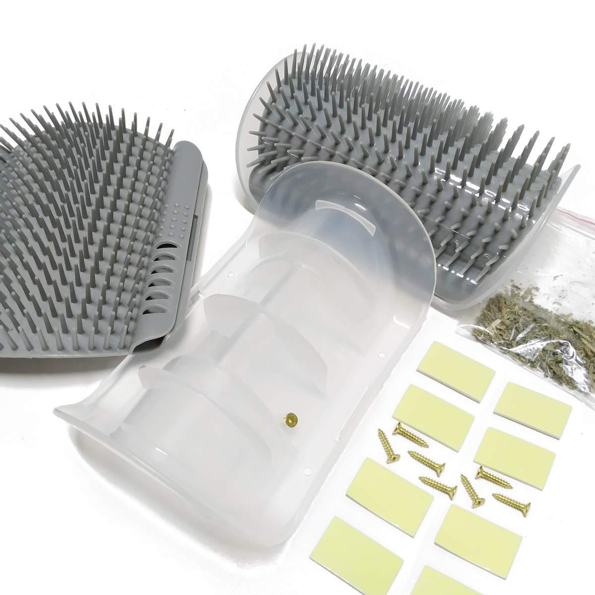 Cepillo de esquina con masajeador suave, ideal para muda de pelo y cepillado diario