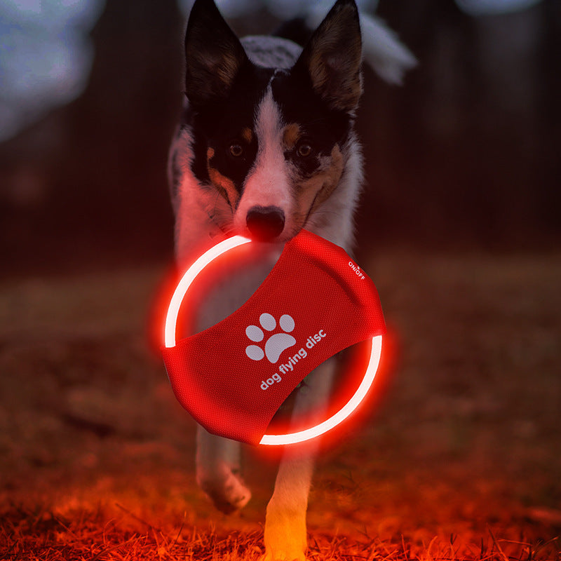 Discos voladores para perros Luz luminosa LED Entrenamiento luminoso Juguetes interactivos