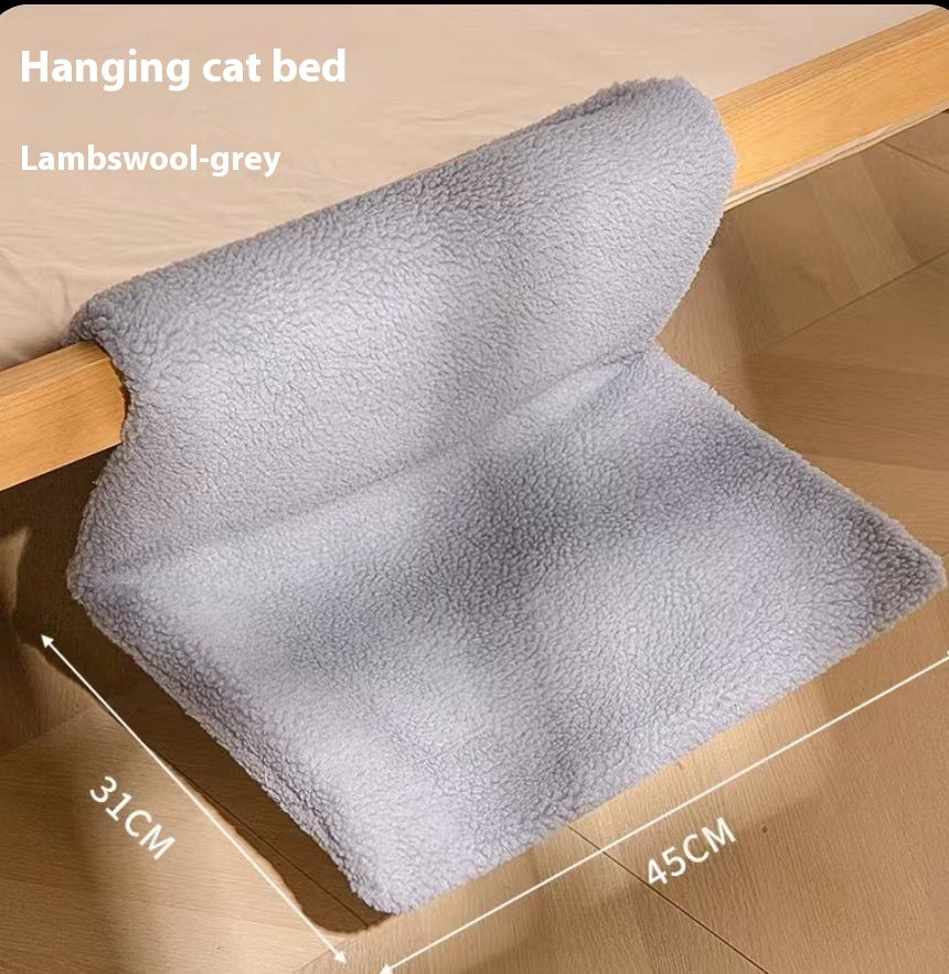 Hamaca en L de Peluche para Gato – Nido Colgante Suave para Mascotas