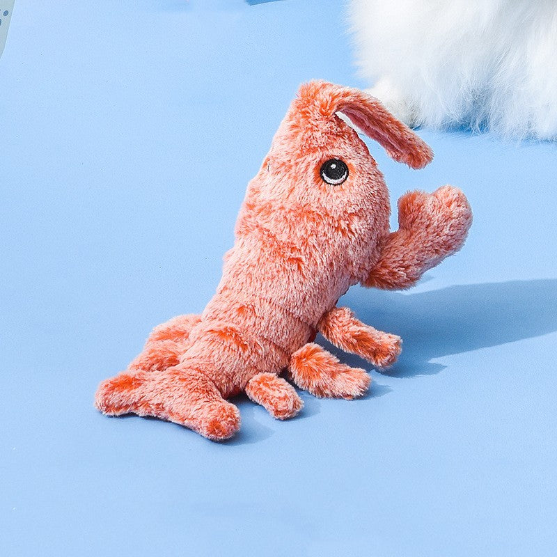 Camarón saltador eléctrico, simulación de carga USB, langosta, gato divertido, peluche, mascotas, juguete