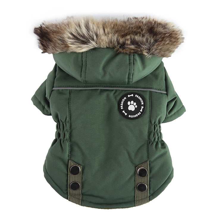 Chaqueta de algodón para perros – Abrigo de invierno con cremallera, cómodo y cálido