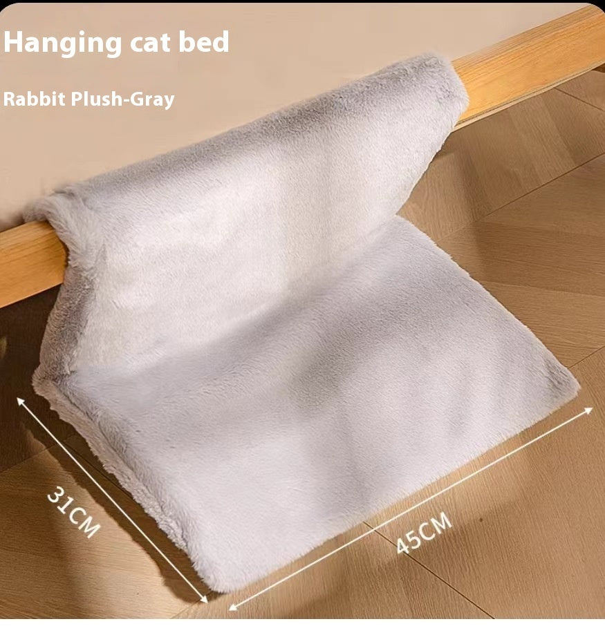 Hamaca en L de Peluche para Gato – Nido Colgante Suave para Mascotas