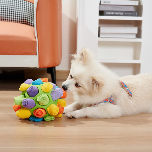 Pelota olfativa interactiva para perros – Juguete de inteligencia plegable, dispensador lento de comida, ideal para entrenamiento y estimulación mental