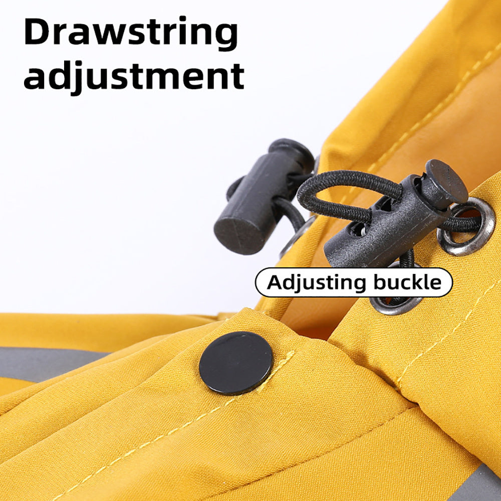 Impermeable reflectante para perros – Chaqueta ligera con capucha y agujero para correa
