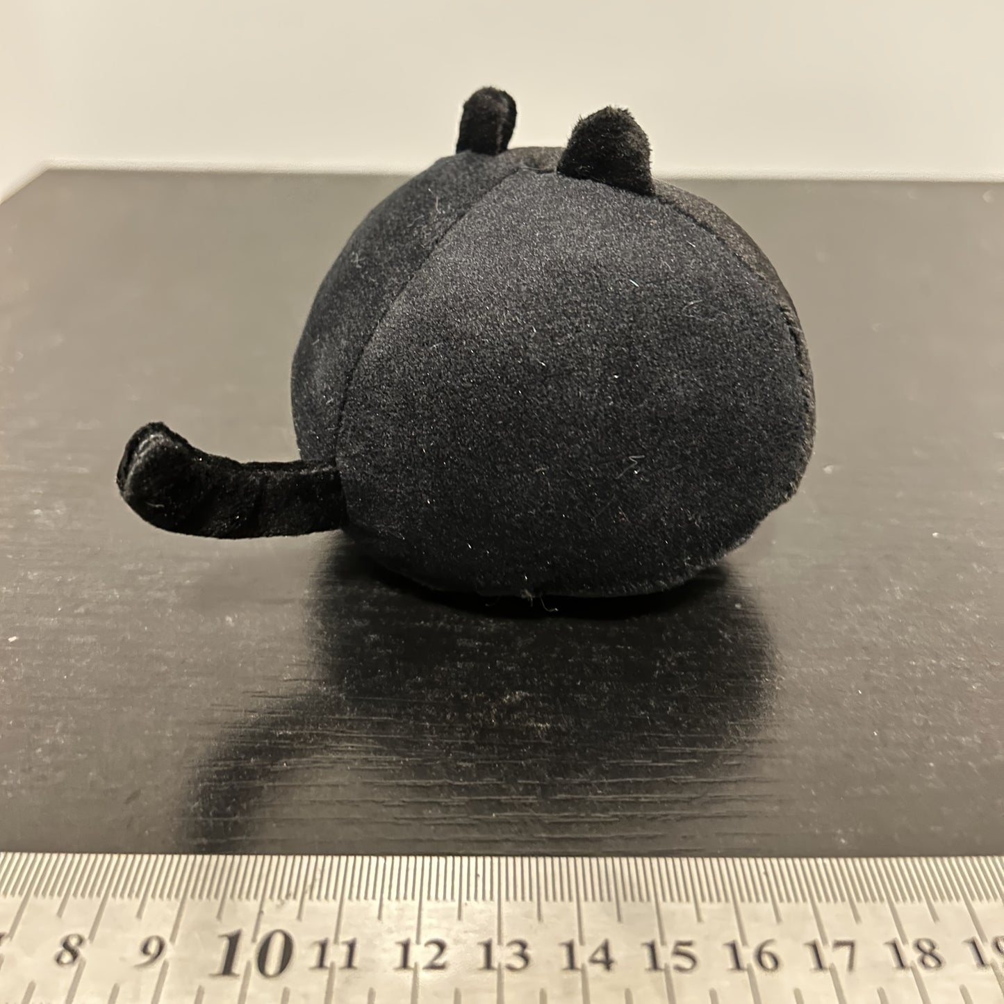 Gato negro esponjoso Juguete cojín de peluche