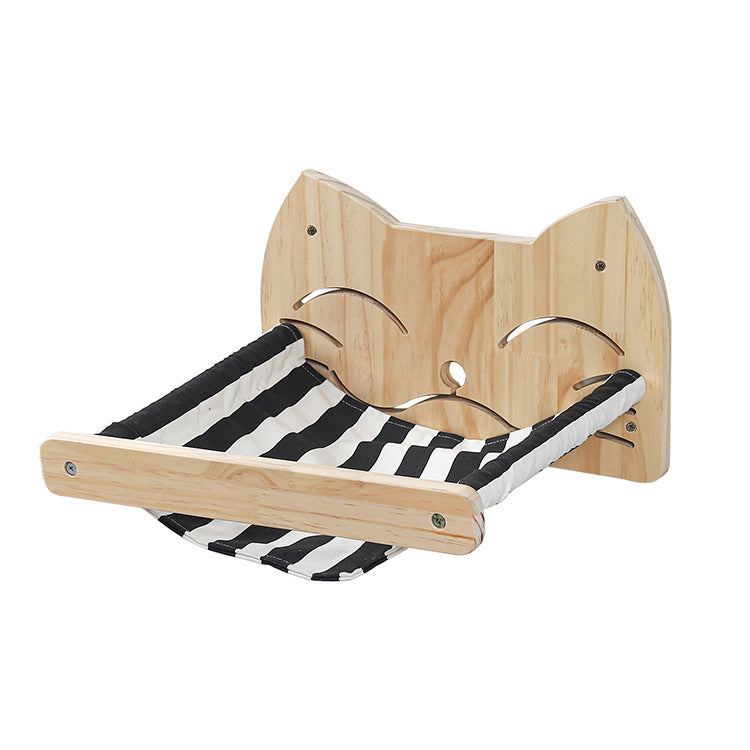 Marco de escalada para gatos de madera de pino Hamaca de pared para gatos Escalera Habitación Espacio Cápsula Juguete para gatos