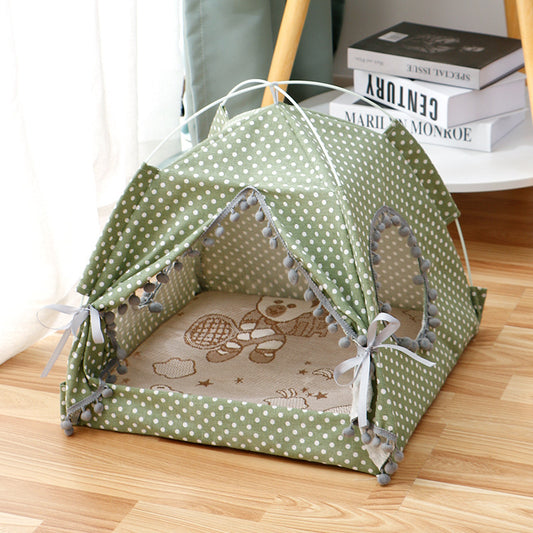 Tienda de campaña para gatos, casa para gatos, cama cerrada para mascotas