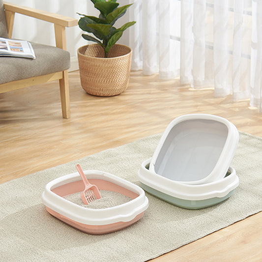 Arenero, Caja de arena para gatos grande, desmontable, antisalpicadura, suministros para gatos para mascotas