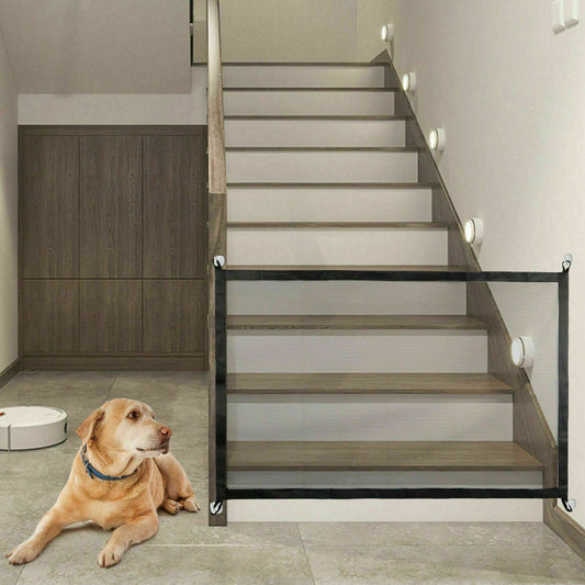 Mascotas Perro Gato Bebé Puerta de Seguridad Valla de Malla Red de Guardia Portátil Mágica Escaleras Puertas