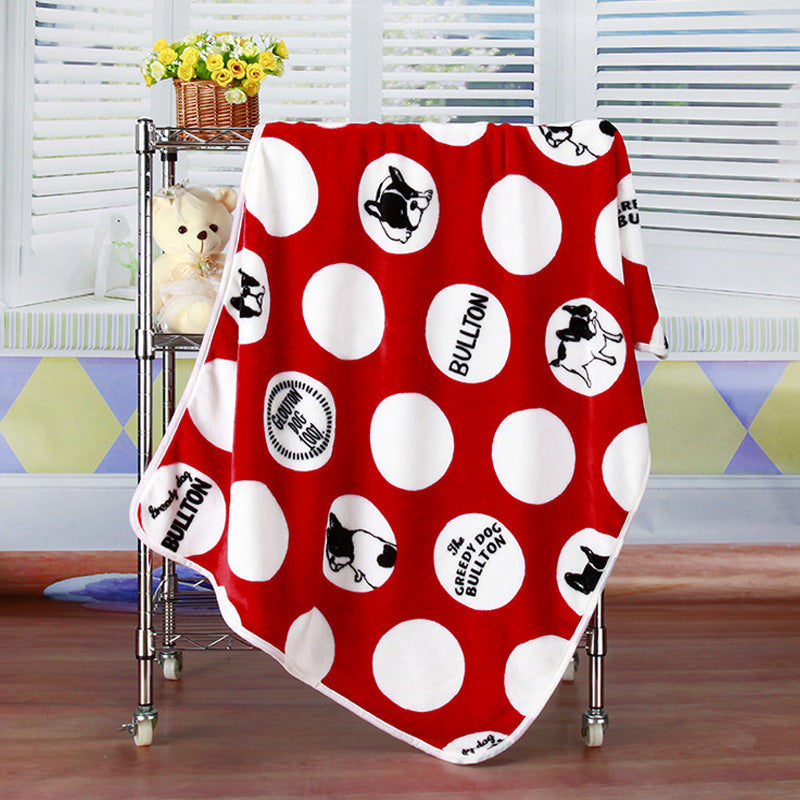 Manta de Franela Estampada de Coral Fleece para Mascotas