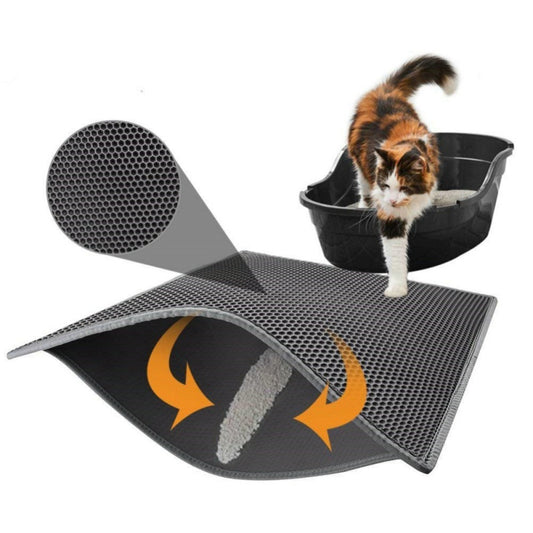 Almohadilla de arena para gatos Almohadilla de nido de abeja para gatos Almohadilla impermeable a prueba de orina Suministros para mascotas