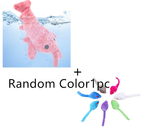 Camarón saltador eléctrico, simulación de carga USB, langosta, gato divertido, peluche, mascotas, juguete