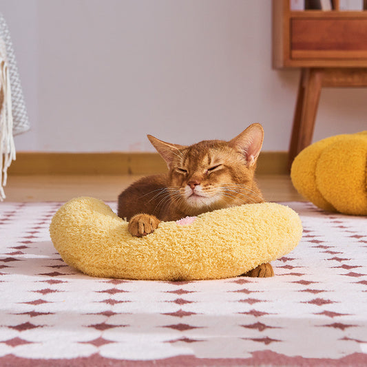 Almohada en forma de U para gatos y protección de la columna, cervical