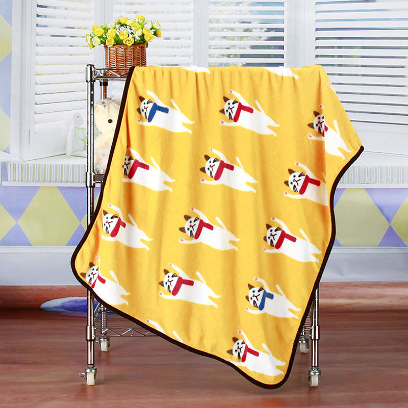 Manta de Franela Estampada de Coral Fleece para Mascotas