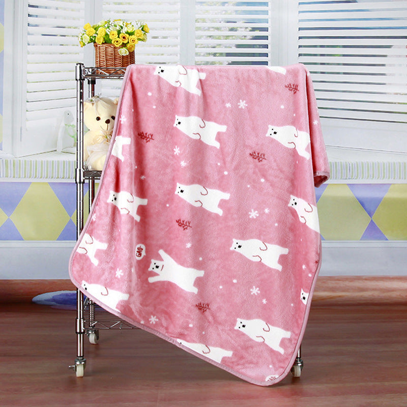 Manta de Franela Estampada de Coral Fleece para Mascotas