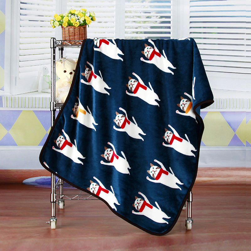 Manta de Franela Estampada de Coral Fleece para Mascotas