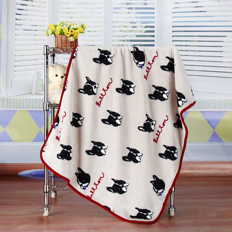 Manta de Franela Estampada de Coral Fleece para Mascotas