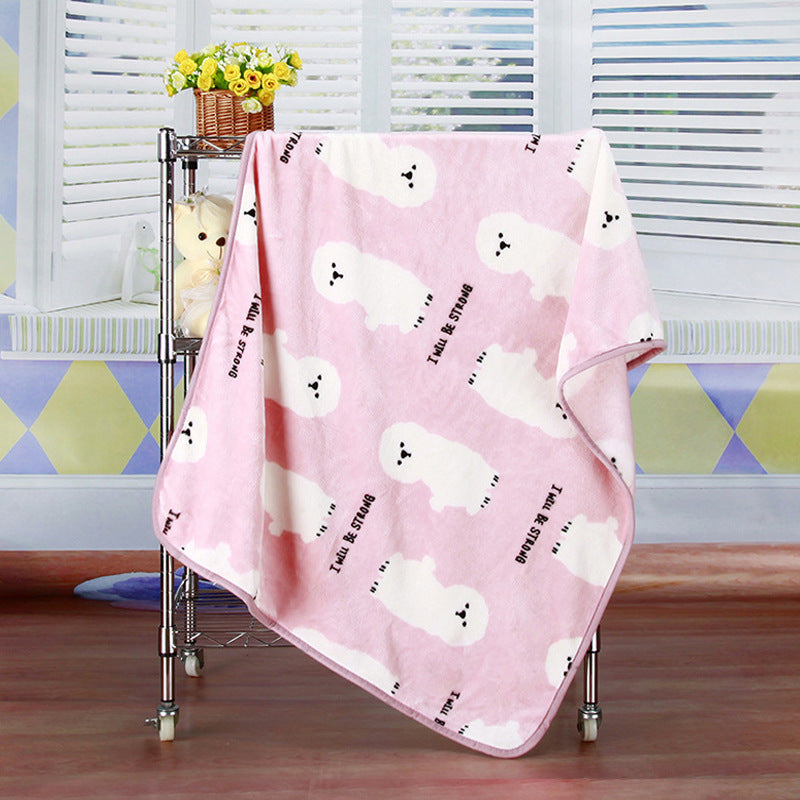 Manta de Franela Estampada de Coral Fleece para Mascotas
