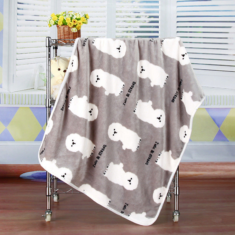 Manta de Franela Estampada de Coral Fleece para Mascotas