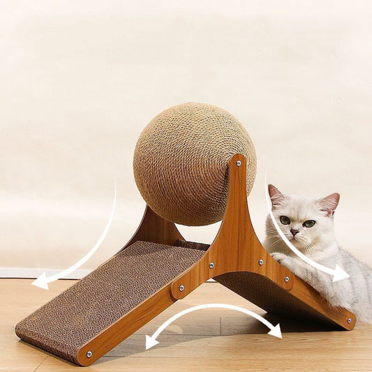 Rascador Vertical para Gato con Diseño de Rueda