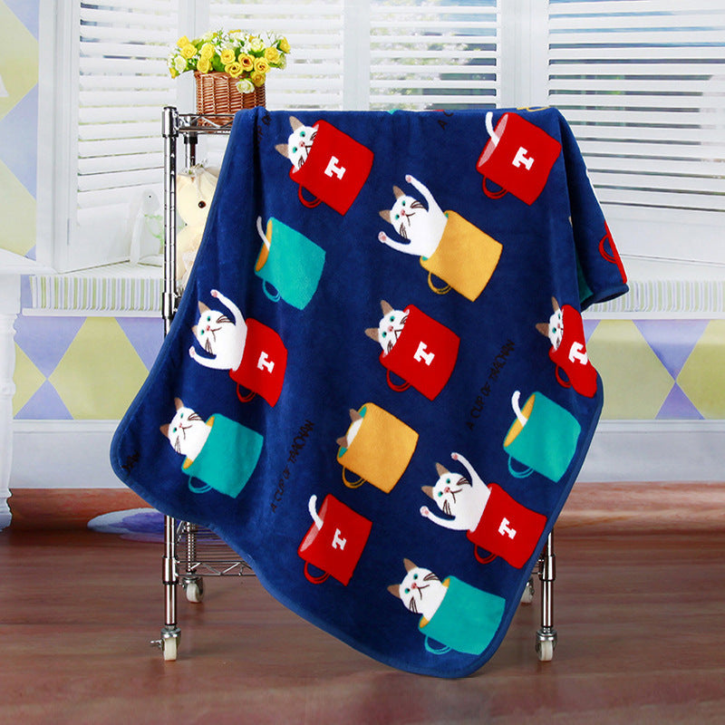 Manta de Franela Estampada de Coral Fleece para Mascotas