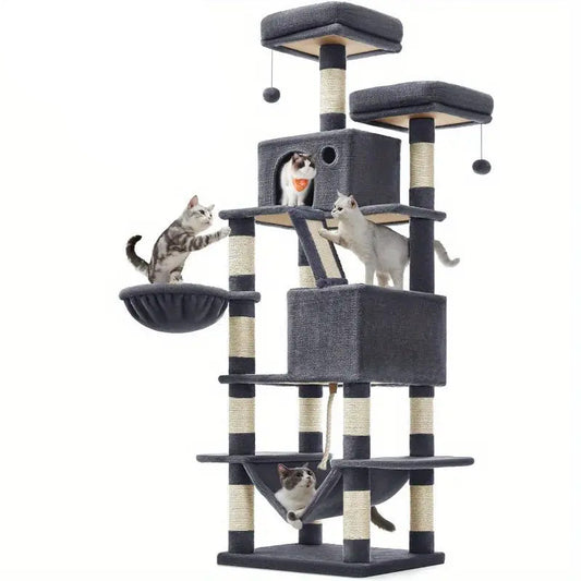 Árbol para Gatos Multinivel – Rascador Creativo Todo en Uno