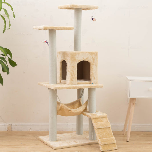Árbol de escalada, castillo para gatos