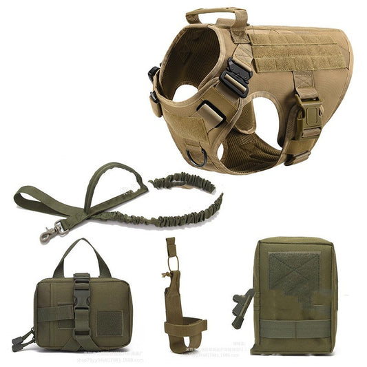 Arnés táctico para perros, mascota, chaleco de entrenamiento K9, arnés para perros y correa, juego para todas las razas de perros
