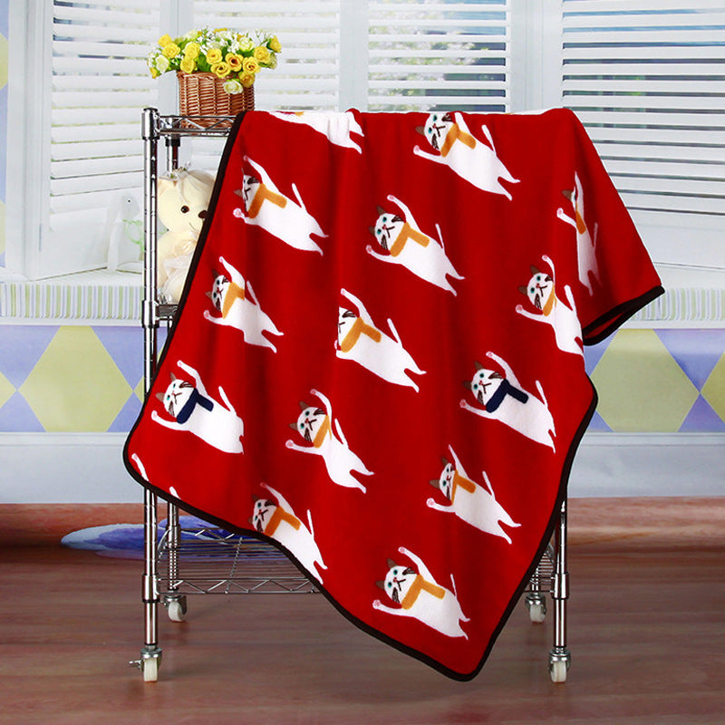 Manta de Franela Estampada de Coral Fleece para Mascotas