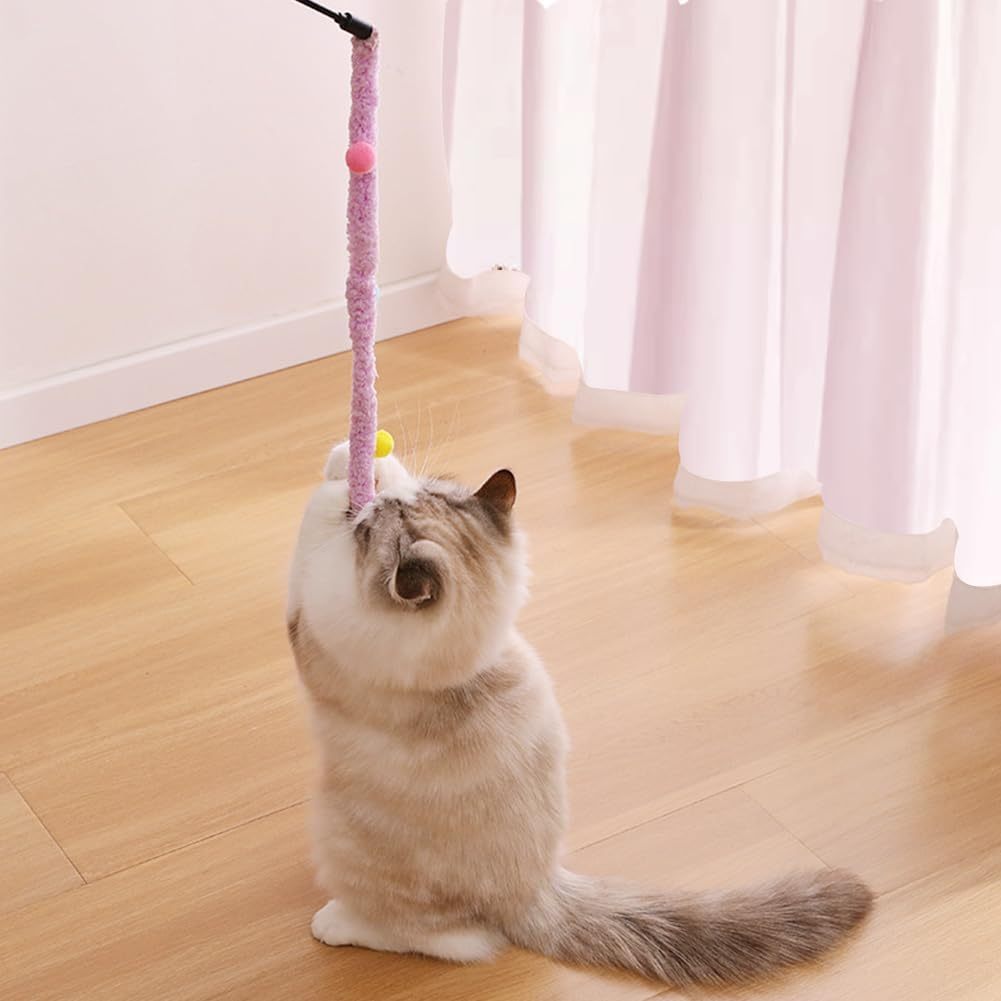 Varitas interactivas de peluche para gatos – Coloridas y divertidas, para gatos de todas las razas y tamaños