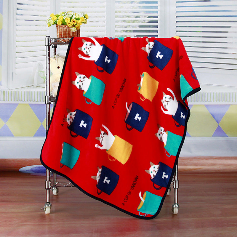 Manta de Franela Estampada de Coral Fleece para Mascotas