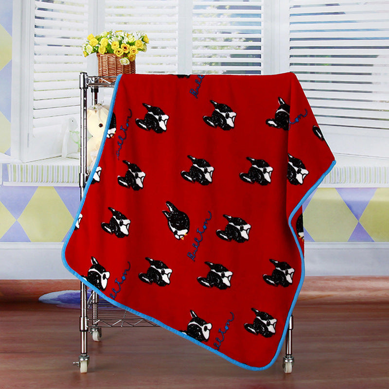 Manta de Franela Estampada de Coral Fleece para Mascotas