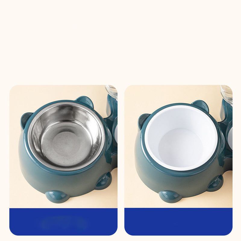 Juego de cuencos extraíbles de comida y agua