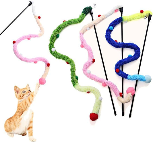 Varitas interactivas de peluche para gatos – Coloridas y divertidas, para gatos de todas las razas y tamaños